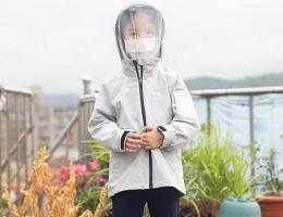 機能防風防水防飛沫防護衝鋒衣(含防護面罩)