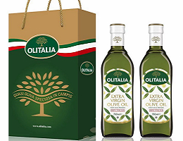 【Olitalia奧利塔】特級初榨橄欖油+純橄欖油禮盒組(1000mlx2瓶)