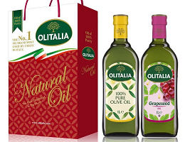 【Olitalia奧利塔】純橄欖油+葡萄籽油禮盒組(1000mlx2瓶)