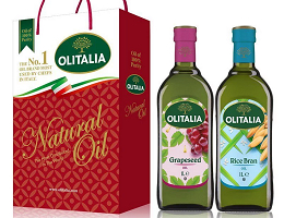 【Olitalia奧利塔】葡萄籽油+玄米油禮盒組(1000mlx2瓶)